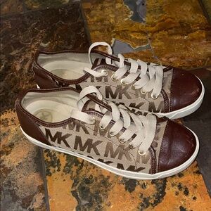 Michael Kors Brown and Cream Logo Sneakers